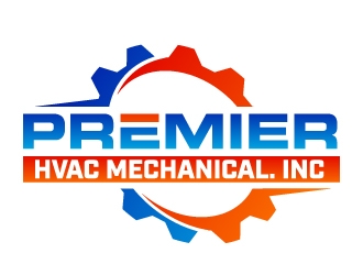 Premier hvac mechanical. Inc logo design by jaize