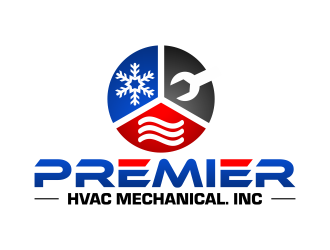 Premier hvac mechanical. Inc logo design by ingepro
