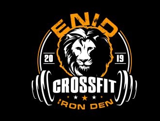 Enid Crossfit Iron Den logo design by veron