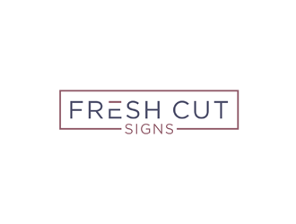 Fresh Cut Signs logo design by johana
