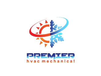 Premier hvac mechanical. Inc logo design by samuraiXcreations