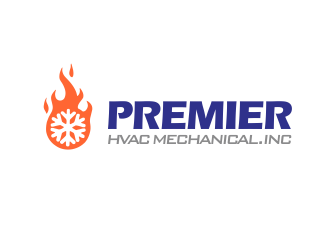 Premier hvac mechanical. Inc logo design by YONK