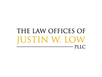 The Law Offices of Justin W. Low, PLLC logo design by cybil