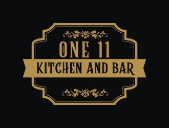 One 11 Kitchen & Bar logo design by Erasedink