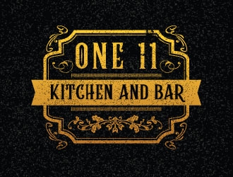 One 11 Kitchen & Bar logo design by Erasedink