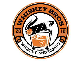 Whiskey Bros logo design by jaize