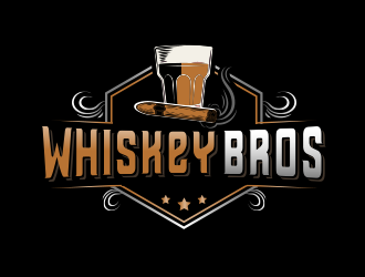 Whiskey Bros logo design by BeDesign