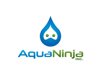 AquaNinja, Inc. logo design by lokiasan