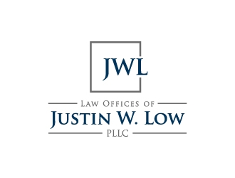 The Law Offices of Justin W. Low, PLLC logo design by labo
