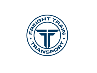FREIGHT TRAIN TRANSPORT logo design by Renaker