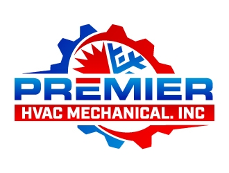 Premier hvac mechanical. Inc logo design by jaize