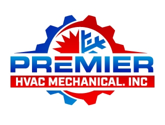 Premier hvac mechanical. Inc logo design by jaize
