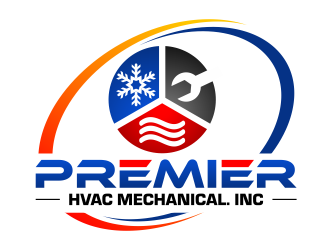 Premier hvac mechanical. Inc logo design by ingepro