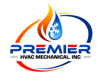 Premier hvac mechanical. Inc logo design by ingepro