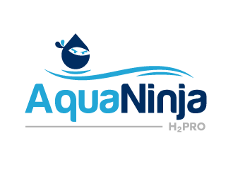 AquaNinja, Inc. logo design by grea8design