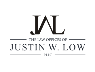 The Law Offices of Justin W. Low, PLLC logo design by scolessi
