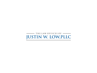 The Law Offices of Justin W. Low, PLLC logo design by L E V A R
