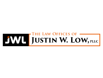 The Law Offices of Justin W. Low, PLLC logo design by ORPiXELSTUDIOS