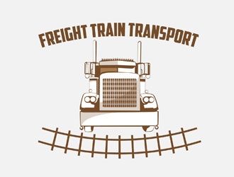 FREIGHT TRAIN TRANSPORT logo design by LogoInvent