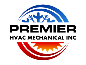 Premier hvac mechanical. Inc logo design by cintoko