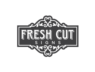 Fresh Cut Signs logo design by logolady