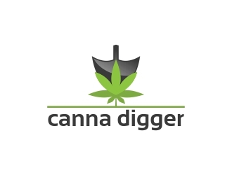 Canna Digger logo design by naldart