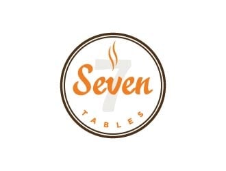 Seven Tables logo design by maserik