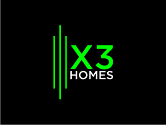 X3 Homes logo design by rief
