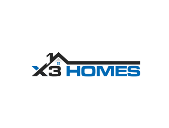X3 Homes logo design by goblin