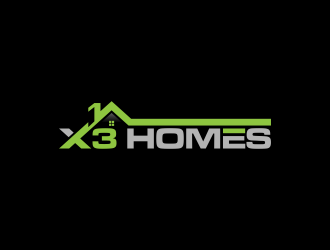 X3 Homes logo design by goblin