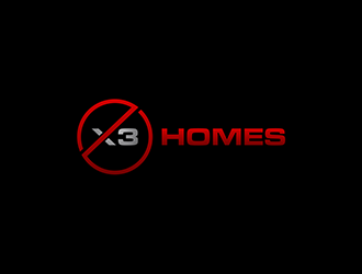 X3 Homes logo design by blackcane