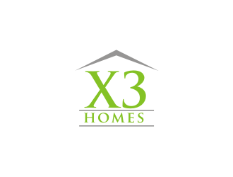X3 Homes logo design by Barkah