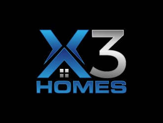 X3 Homes logo design by akay