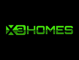 X3 Homes logo design by uyoxsoul