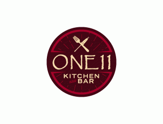 One 11 Kitchen & Bar logo design by lestatic22