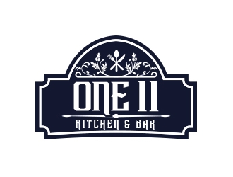 One 11 Kitchen & Bar logo design by MarkindDesign