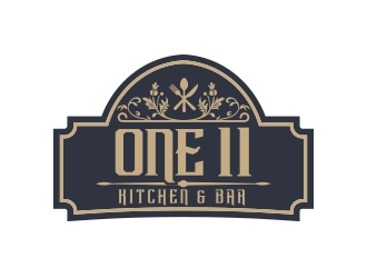 One 11 Kitchen & Bar logo design by MarkindDesign