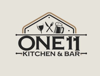 One 11 Kitchen & Bar logo design by Eliben