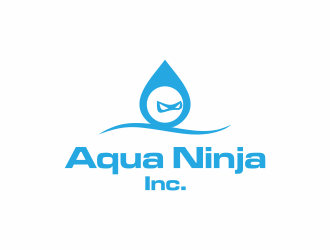 AquaNinja, Inc. logo design by santrie
