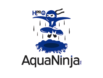 AquaNinja, Inc. logo design by VissartMedia