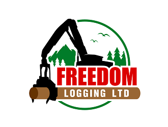 Freedom Logging Ltd logo design by haze