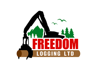 Freedom Logging Ltd logo design by haze