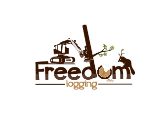 Freedom Logging Ltd logo design by Cyds