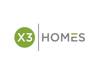 X3 Homes logo design by nurul_rizkon