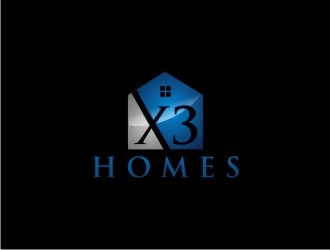 X3 Homes logo design by bricton