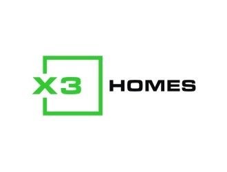 X3 Homes logo design by Franky.