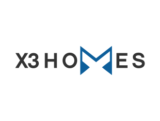 X3 Homes logo design by Kanya