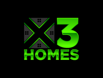 X3 Homes logo design by fastsev