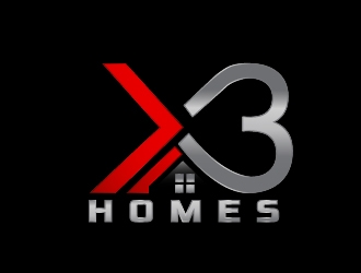 X3 Homes logo design by jenyl