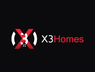 X3 Homes logo design by blink